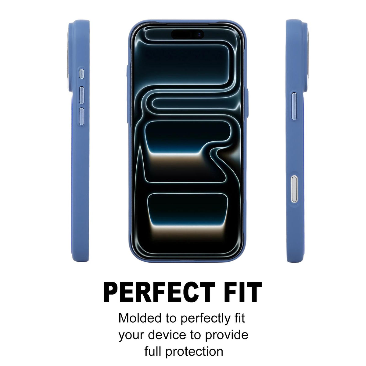 Compatible with iPhone 18 Pro Max GEBEI Skin Feel Starry Dot Magnetic Phone Case - Blue