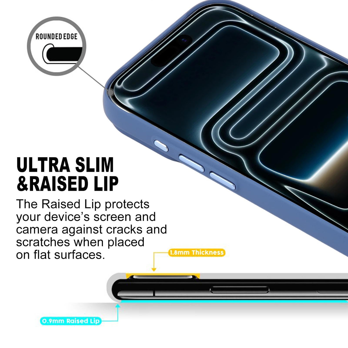 Compatible with iPhone 18 Pro Max GEBEI Skin Feel Starry Dot Magnetic Phone Case - Blue