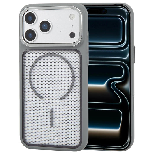 Compatible with iPhone 18 Pro Max GEBEI Skin Feel Starry Dot Magnetic Phone Case - Grey
