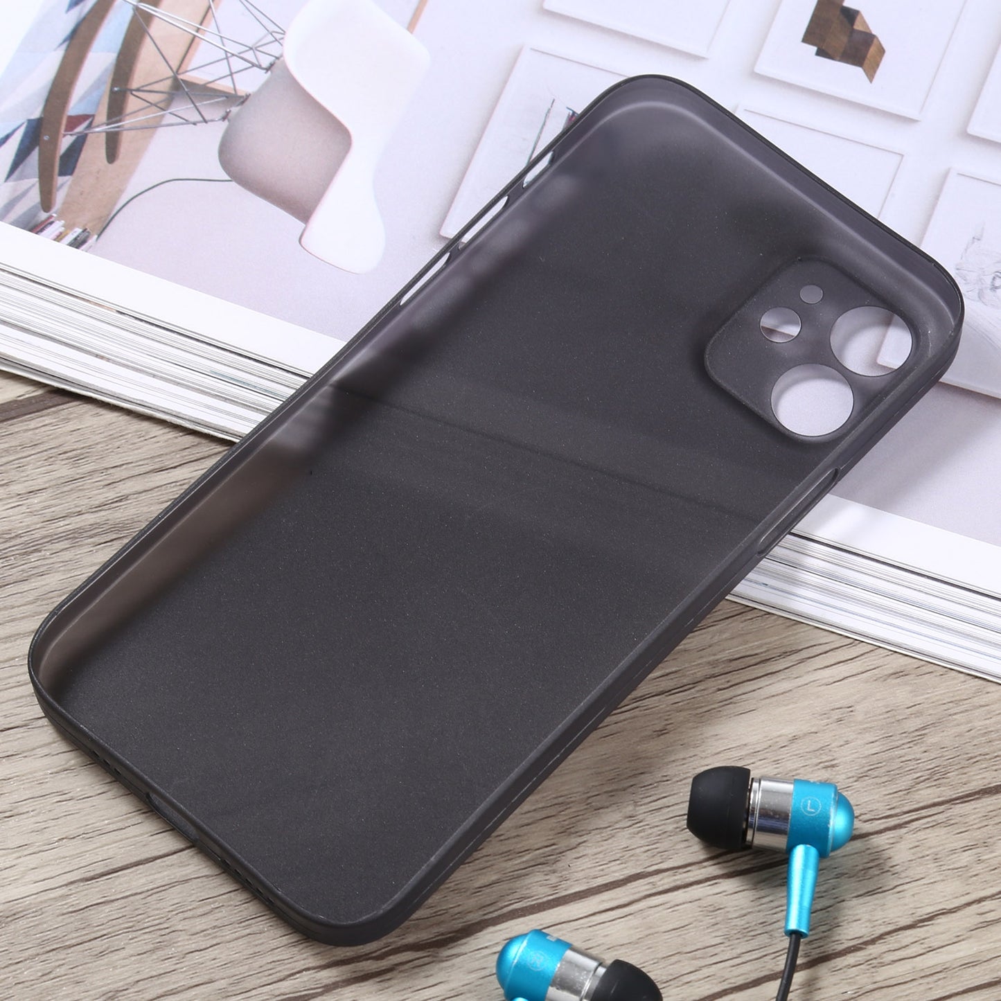 For iPhone 12 mini Camera Precision Hole PP Protective Case (Black)