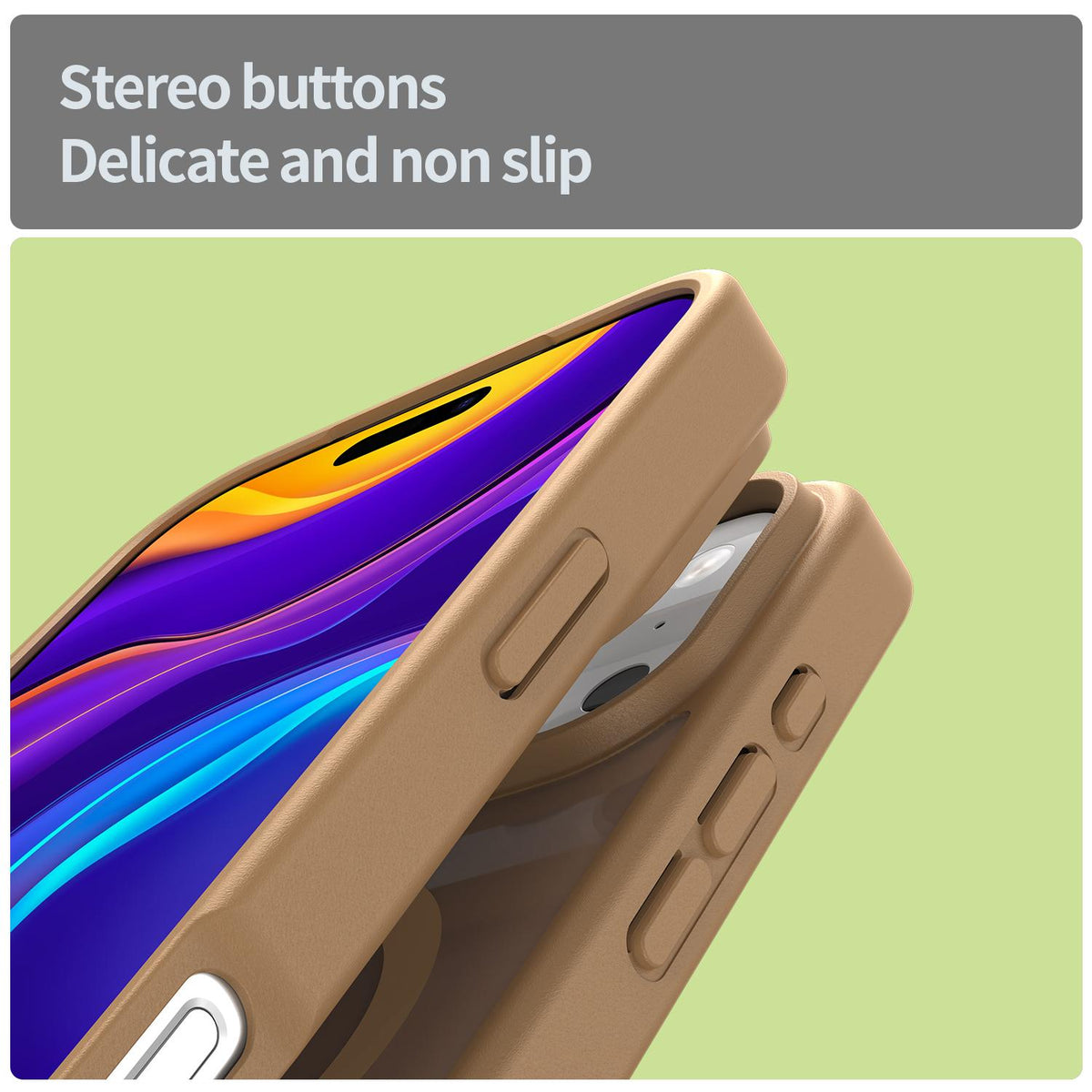 Compatible with iPhone 18 Pro Max Fanying Series PC Dual-Layer TPU Translucent Frosted MagSafe Phone Case - Desert Gold