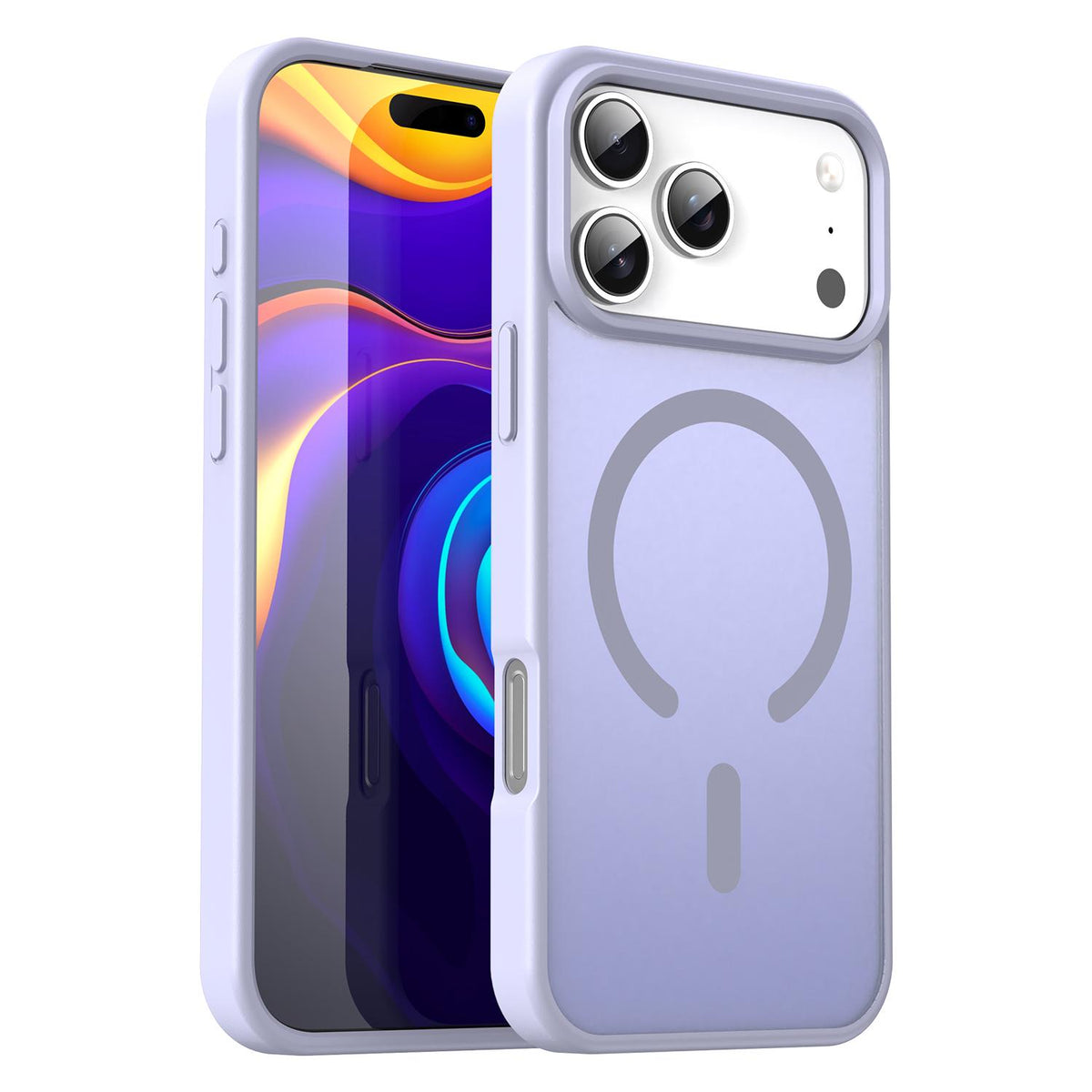 Compatible with iPhone 18 Pro Max Fanying Series PC Dual-Layer TPU Translucent Frosted MagSafe Phone Case - Lavender