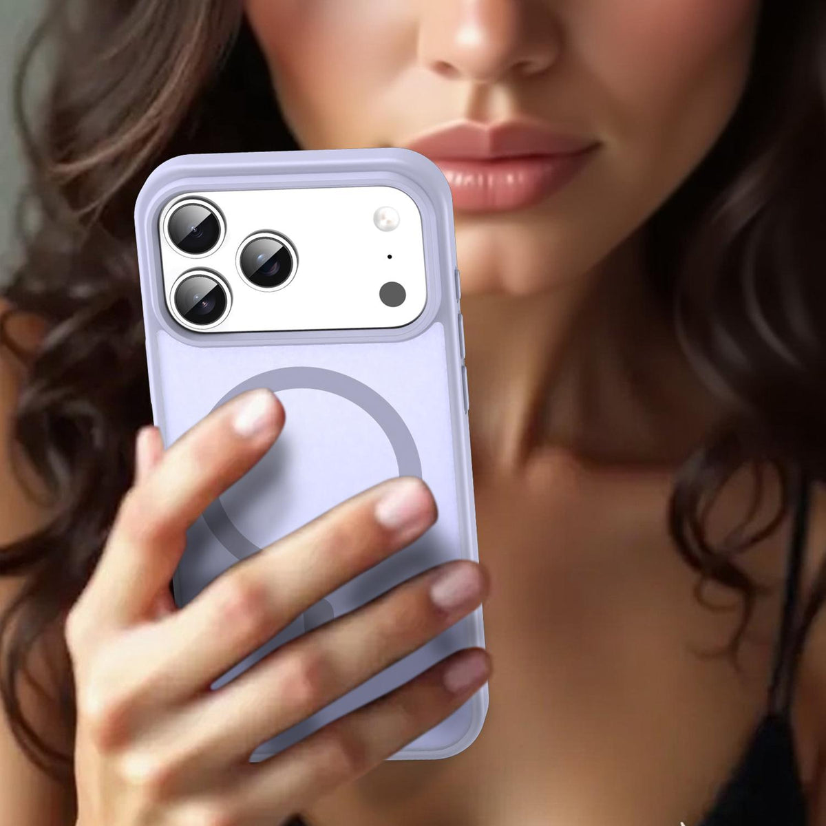 Compatible with iPhone 18 Pro Max Fanying Series PC Dual-Layer TPU Translucent Frosted MagSafe Phone Case - Lavender