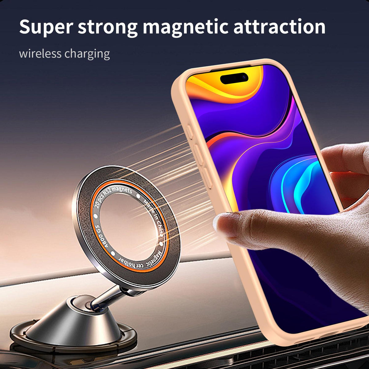 Compatible with iPhone 18 Pro Max Fanying Series PC Dual-Layer TPU Translucent Frosted MagSafe Phone Case - Rouge Powder