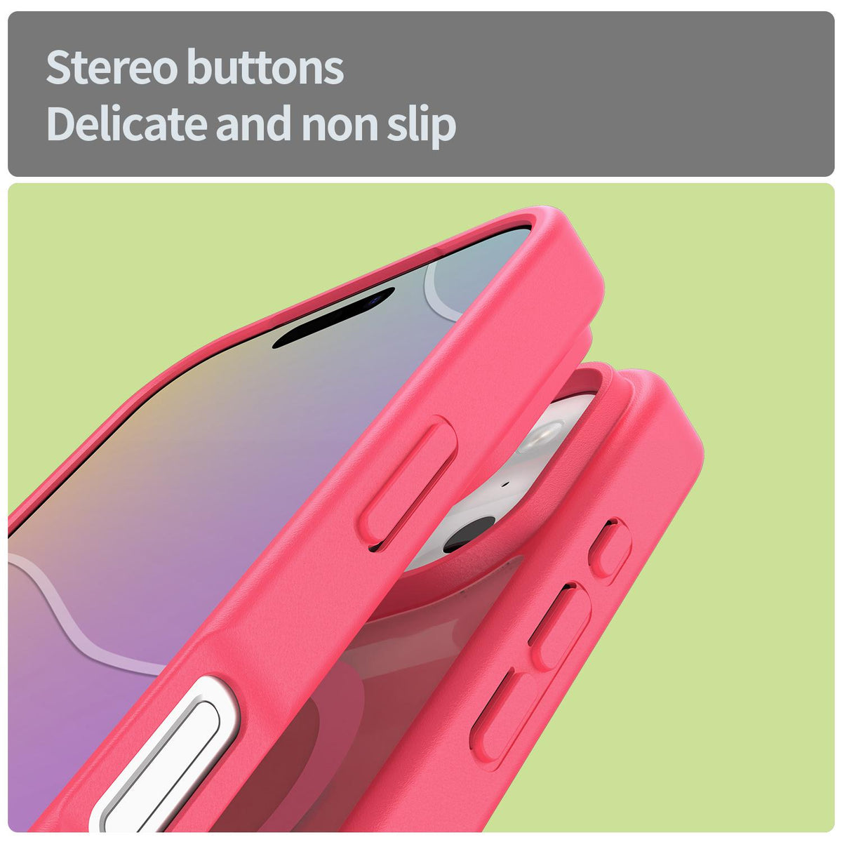 Compatible with iPhone 18 Pro Fanying Series PC Dual-Layer TPU Translucent Frosted MagSafe Phone Case - Rose Red