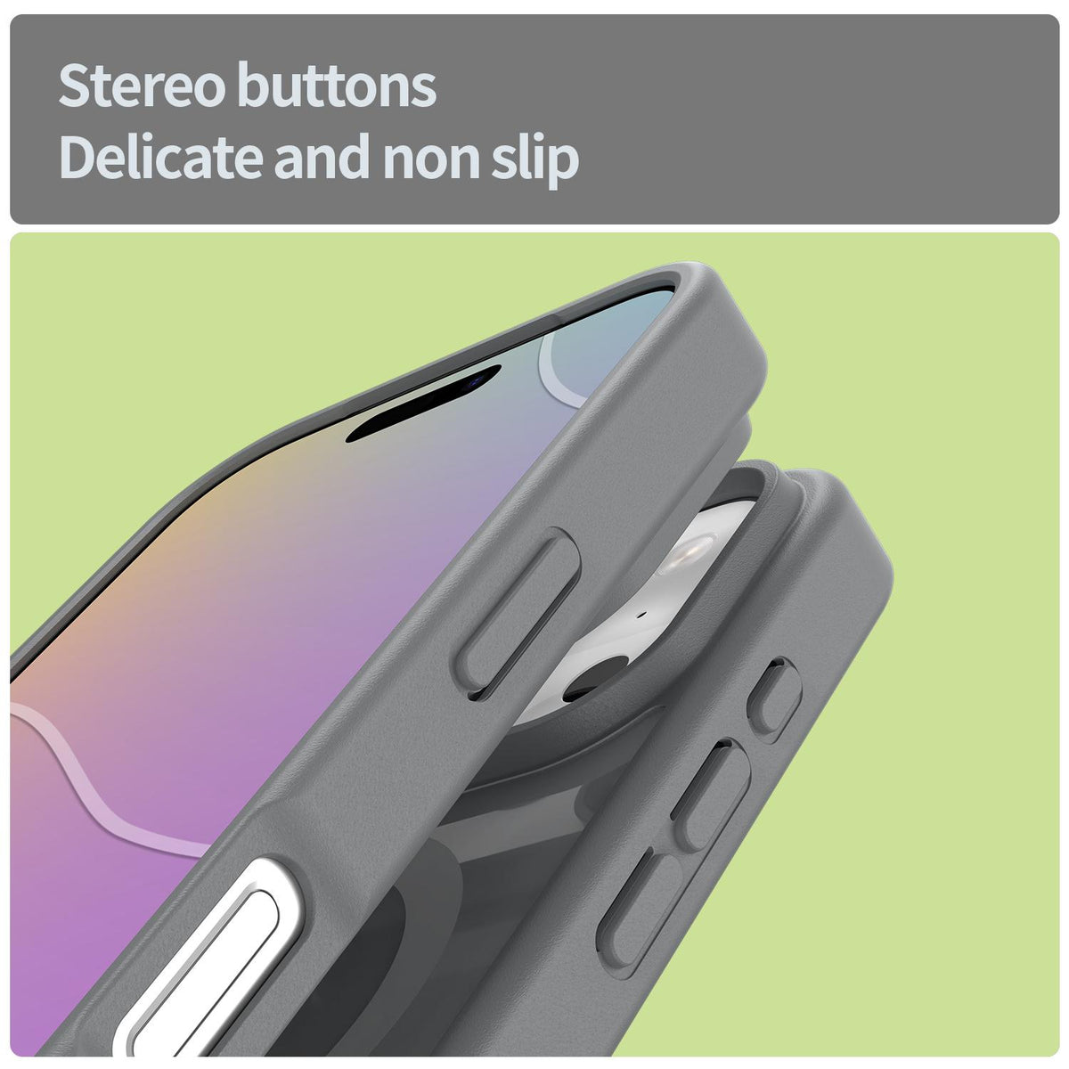 Compatible with iPhone 18 Pro Fanying Series PC Dual-Layer TPU Translucent Frosted MagSafe Phone Case - Silver Grey