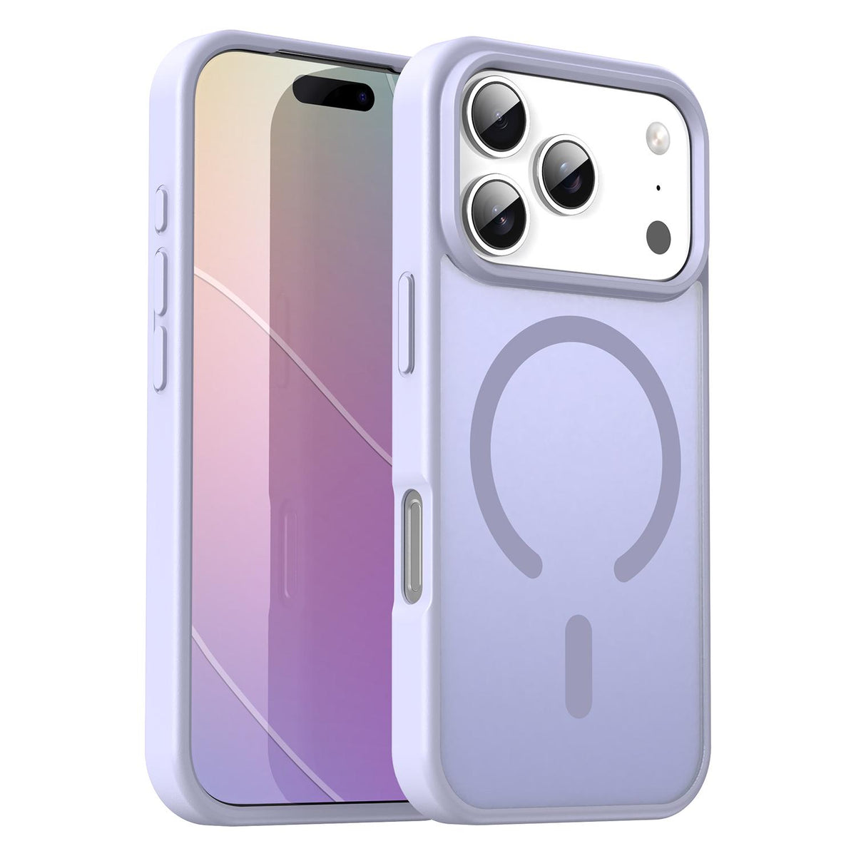 Compatible with iPhone 18 Pro Fanying Series PC Dual-Layer TPU Translucent Frosted MagSafe Phone Case - Lavender