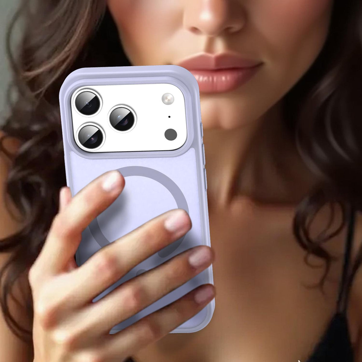 Compatible with iPhone 18 Pro Fanying Series PC Dual-Layer TPU Translucent Frosted MagSafe Phone Case - Lavender