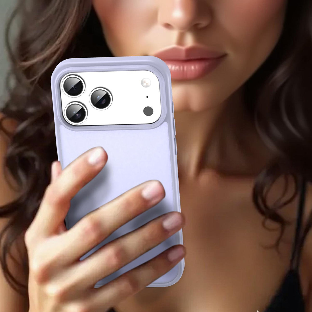 Compatible with iPhone 18 Pro Max Fanying Series PC Dual-Layer TPU Translucent Frosted Phone Case - Lavender