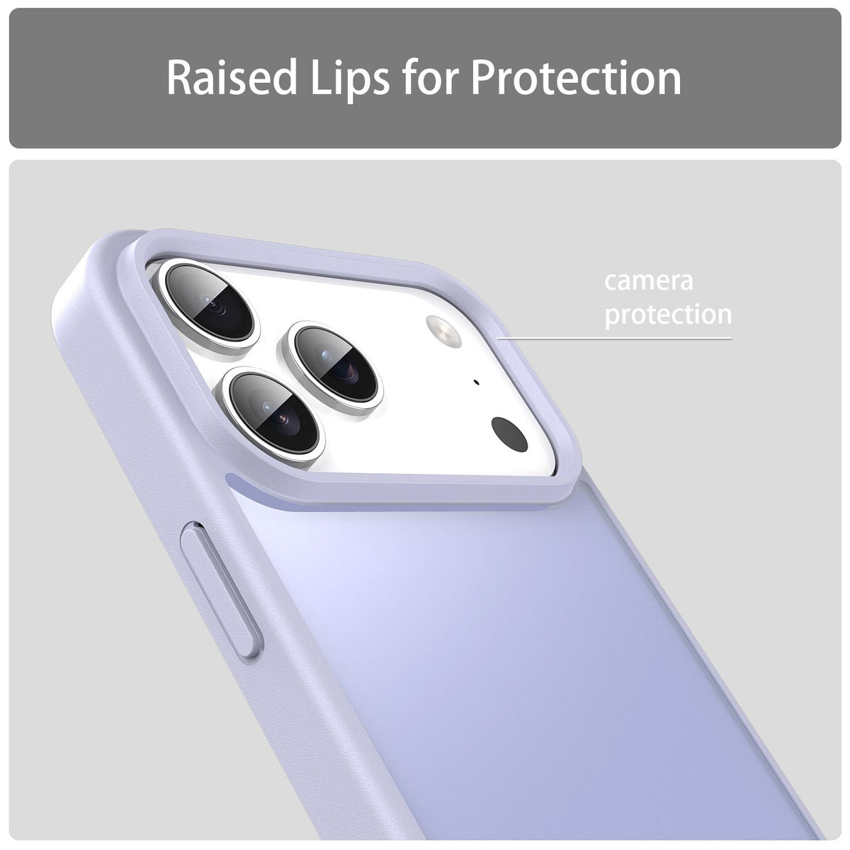 Compatible with iPhone 18 Pro Max Fanying Series PC Dual-Layer TPU Translucent Frosted Phone Case - Lavender