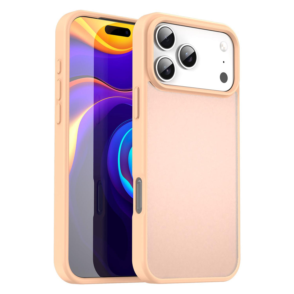 Compatible with iPhone 18 Pro Max Fanying Series PC Dual-Layer TPU Translucent Frosted Phone Case - Rouge Powder
