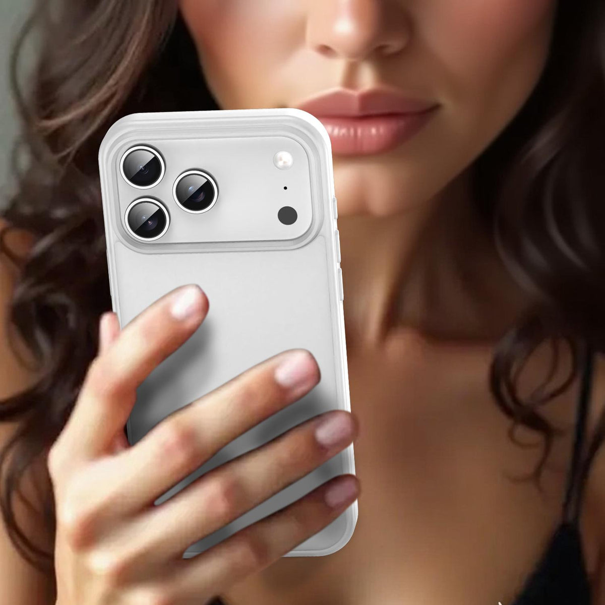 Compatible with iPhone 18 Pro Max Fanying Series PC Dual-Layer TPU Translucent Frosted Phone Case - Matte White