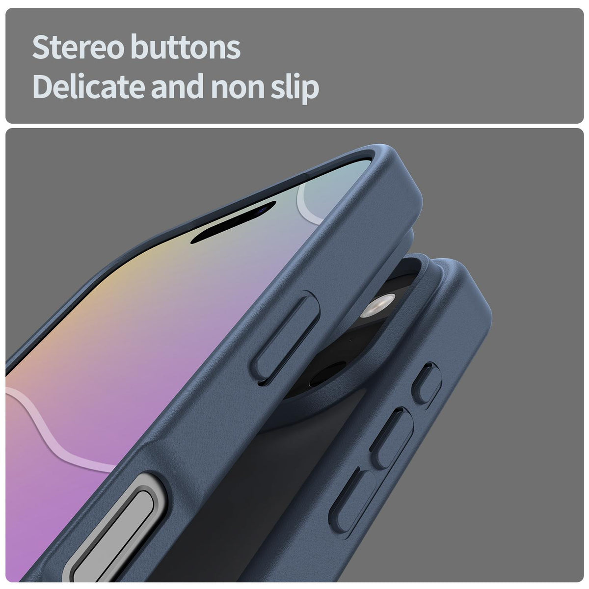 Compatible with iPhone 18 Pro Fanying Series PC Dual-Layer TPU Translucent Frosted Phone Case - Cyan Blue