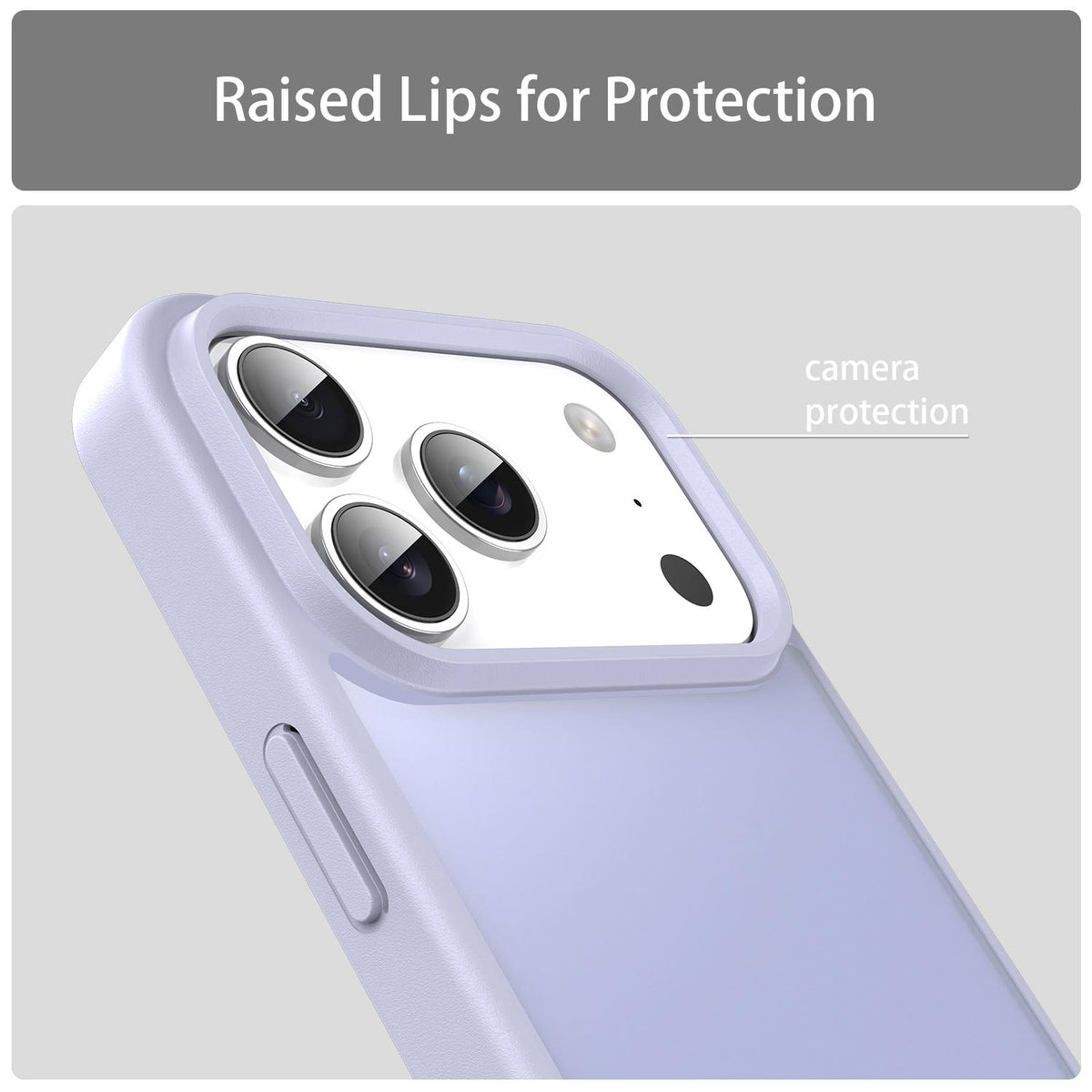 Compatible with iPhone 18 Pro Fanying Series PC Dual-Layer TPU Translucent Frosted Phone Case - Lavender