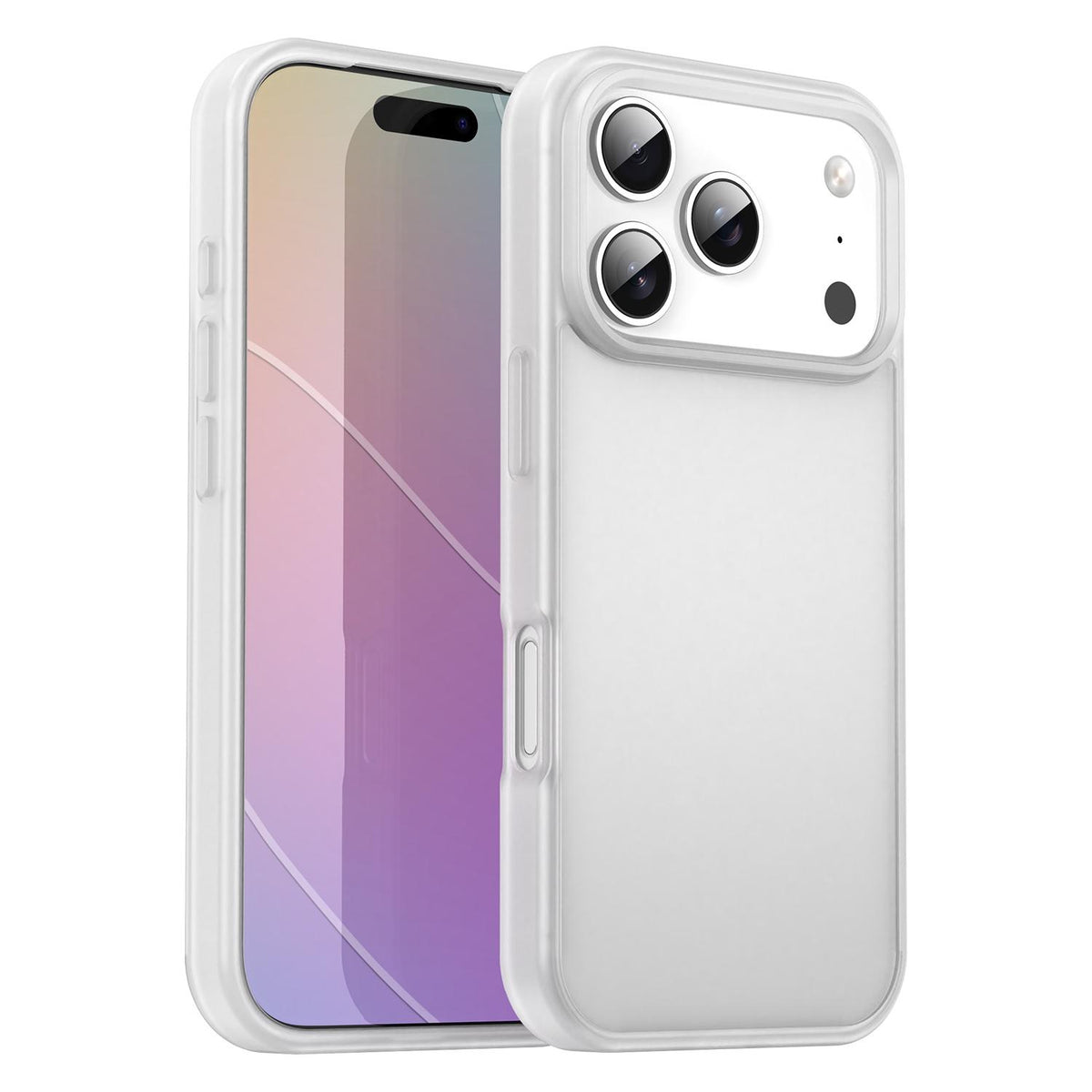 Compatible with iPhone 18 Pro Fanying Series PC Dual-Layer TPU Translucent Frosted Phone Case - Matte White