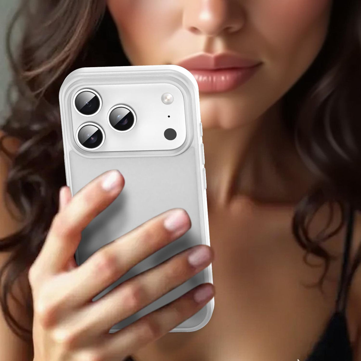 Compatible with iPhone 18 Pro Fanying Series PC Dual-Layer TPU Translucent Frosted Phone Case - Matte White
