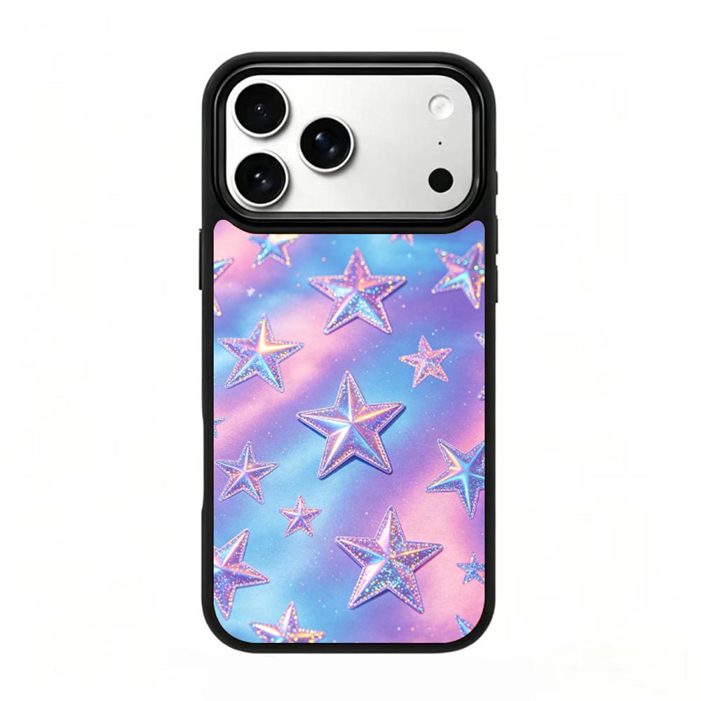 Compatible with iPhone 18 Pro & 17 Pro Colorful Painting PC Silicone Magnetic Phone Case - Starry Snow Island