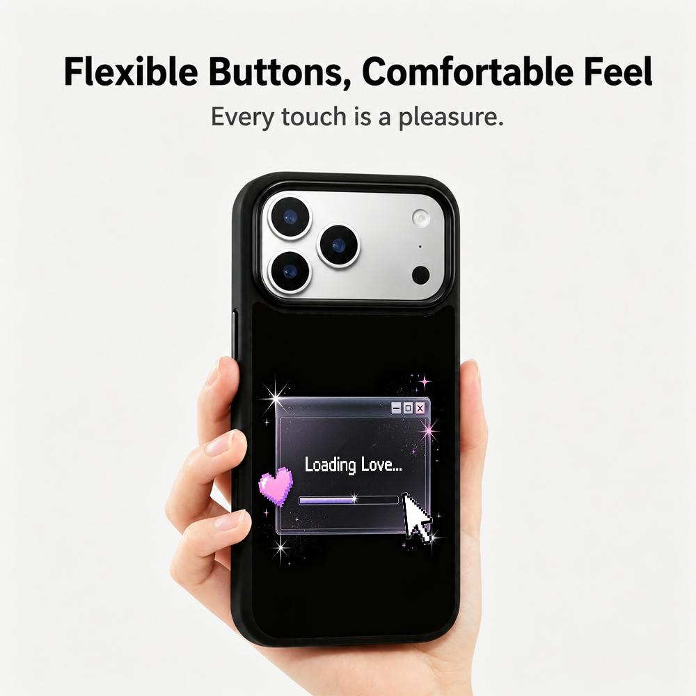 Compatible with iPhone 18 Pro & 17 Pro Colorful Painting PC Silicone Magnetic Phone Case - LoadingLove Pixel Window