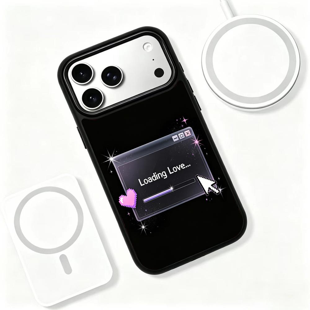 Compatible with iPhone 18 Pro & 17 Pro Colorful Painting PC Silicone Magnetic Phone Case - LoadingLove Pixel Window