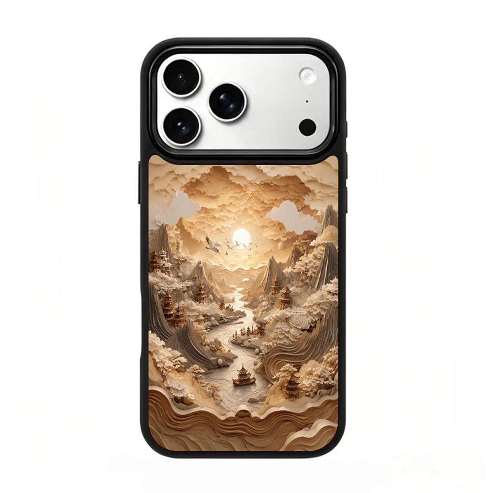 Compatible with iPhone 18 Pro Max & 17 Pro Max Earth Series PC Silicone Magnetic Phone Case - Earthy Fairy River