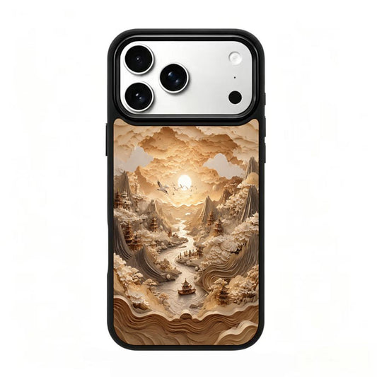 Compatible with iPhone 18 Pro Max & 17 Pro Max Earth Series PC Silicone Magnetic Phone Case - Earthy Fairy River