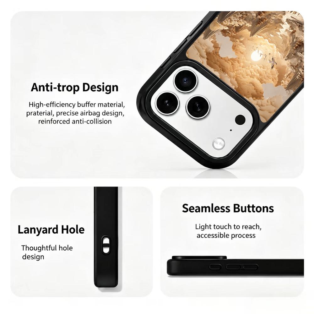 Compatible with iPhone 18 Pro Max & 17 Pro Max Earth Series PC Silicone Magnetic Phone Case - Earthy Fairy River