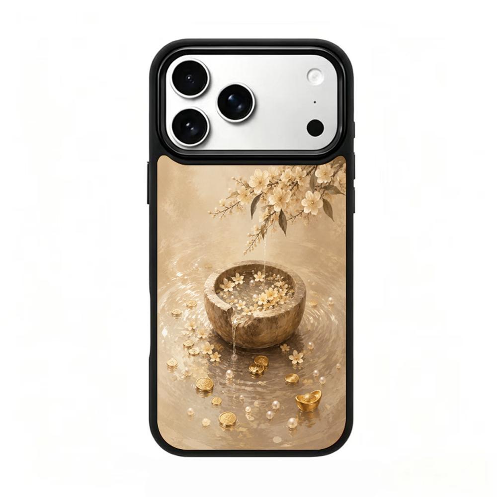 Compatible with iPhone 18 Pro Max & 17 Pro Max Earth Series PC Silicone Magnetic Phone Case - Earthy Treasure Hoard