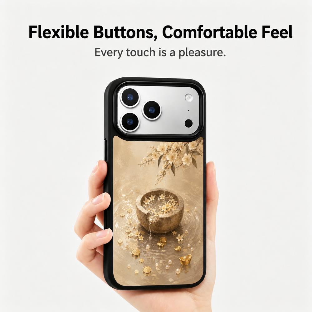 Compatible with iPhone 18 Pro Max & 17 Pro Max Earth Series PC Silicone Magnetic Phone Case - Earthy Treasure Hoard