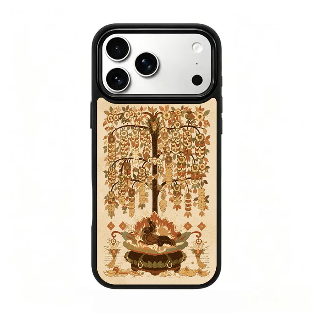 Compatible with iPhone 18 Pro Max & 17 Pro Max Earth Series PC Silicone Magnetic Phone Case - Earthy Money Tree