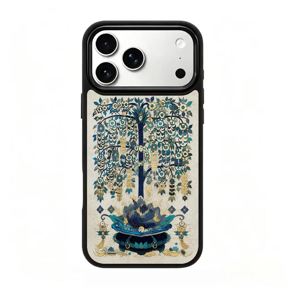 Compatible with iPhone 18 Pro Max & 17 Pro Max Water Series PC Silicone Magnetic Phone Case - Water Wealth Tree