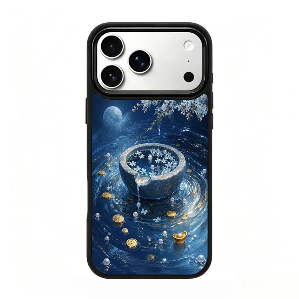 Compatible with iPhone 18 Pro & 17 Pro Water Series PC Silicone Magnetic Phone Case - Water Treasure