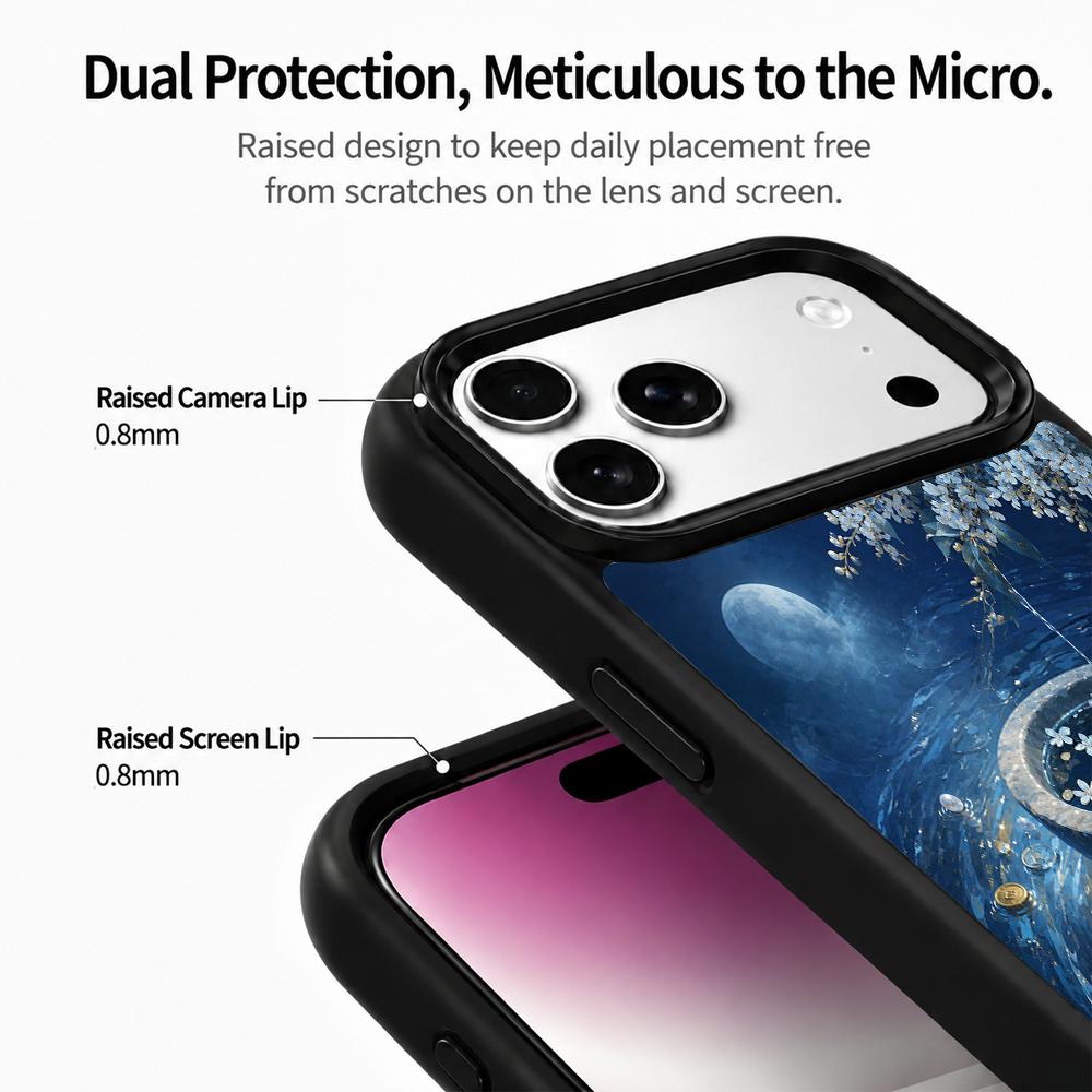 Compatible with iPhone 18 Pro & 17 Pro Water Series PC Silicone Magnetic Phone Case - Water Treasure
