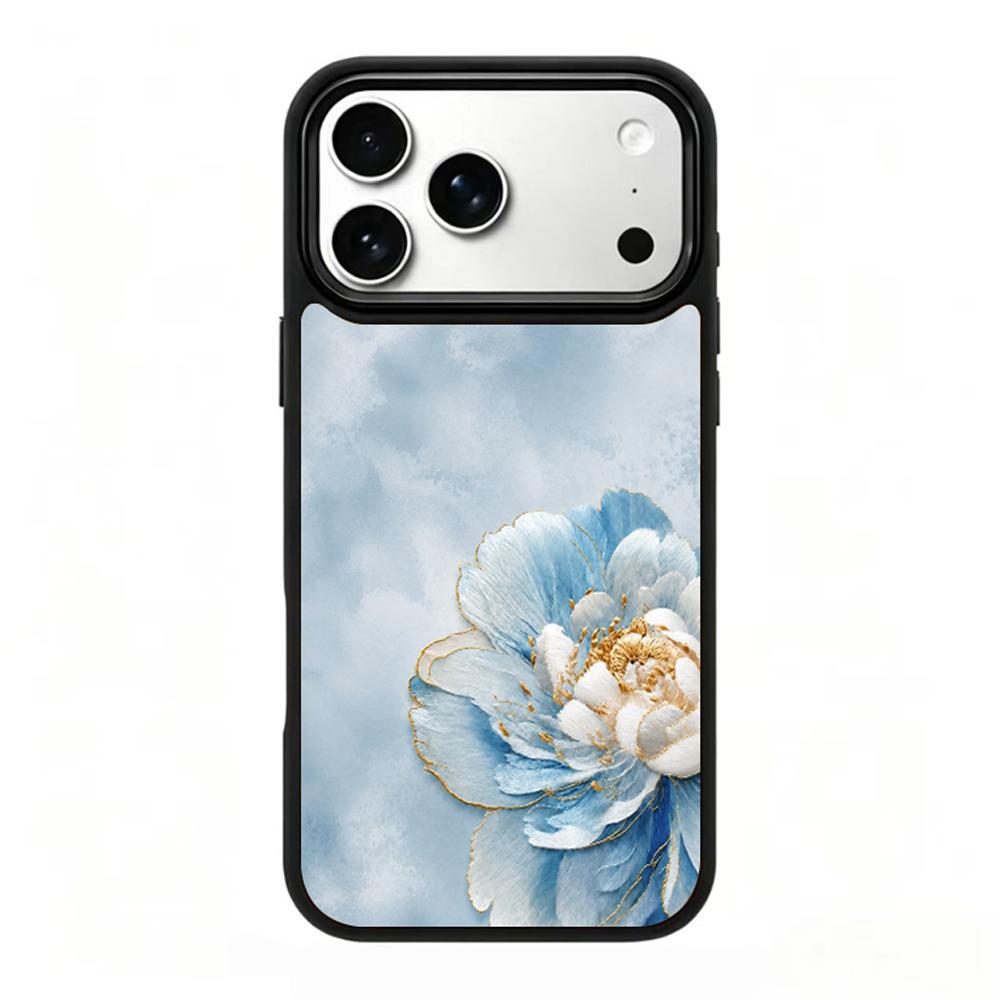 Compatible with iPhone 18 Pro & 17 Pro Water Series PC Silicone Magnetic Phone Case - Water Peony