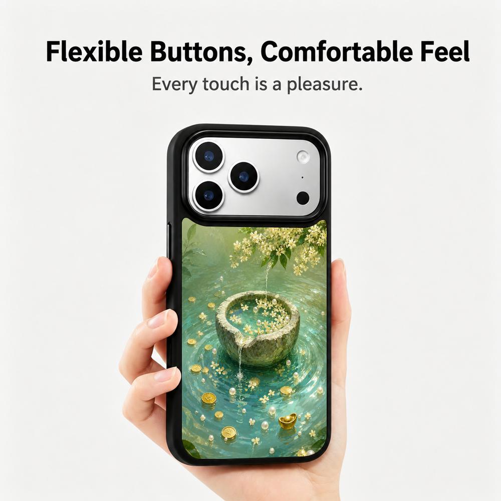 Compatible with iPhone 18 Pro & 17 Pro Wood Series PC Silicone Magnetic Phone Case - Timber Treasure Hoard