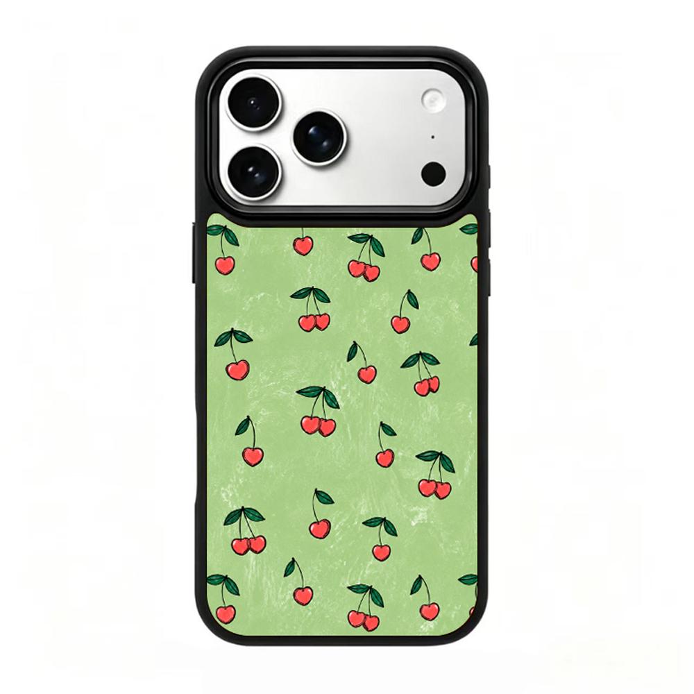 Compatible with iPhone 18 Pro & 17 Pro Wood Series PC Silicone Magnetic Phone Case - Wood Sakura Silk Tulle