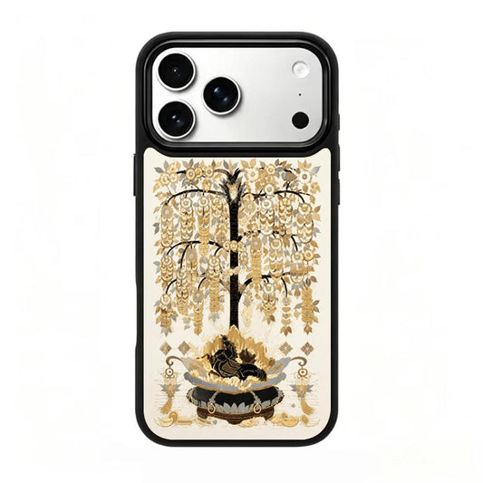 Compatible with iPhone 18 Pro Max & 17 Pro Max Gold Series PC Silicone Magnetic Phone Case - Golden Money Tree