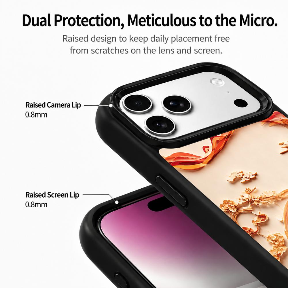 Compatible with iPhone 18 Pro Max & 17 Pro Max Fire Series PC Silicone Magnetic Phone Case - Volcanic Mountain Realm