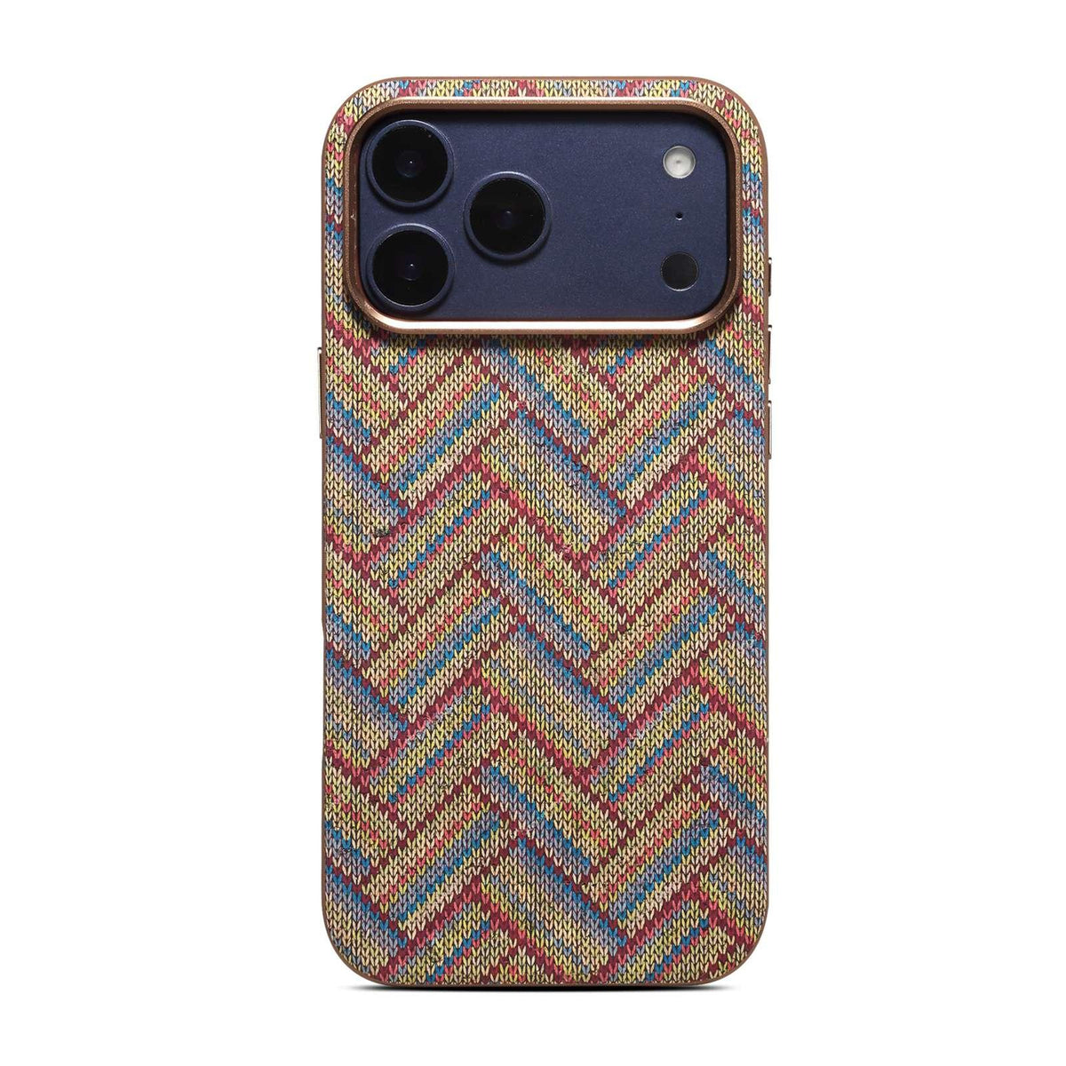 Compatible with iPhone 18 Pro Max Denior Vintage Boho Embroidery Style Magnetic Protective Phone Case - Khaki