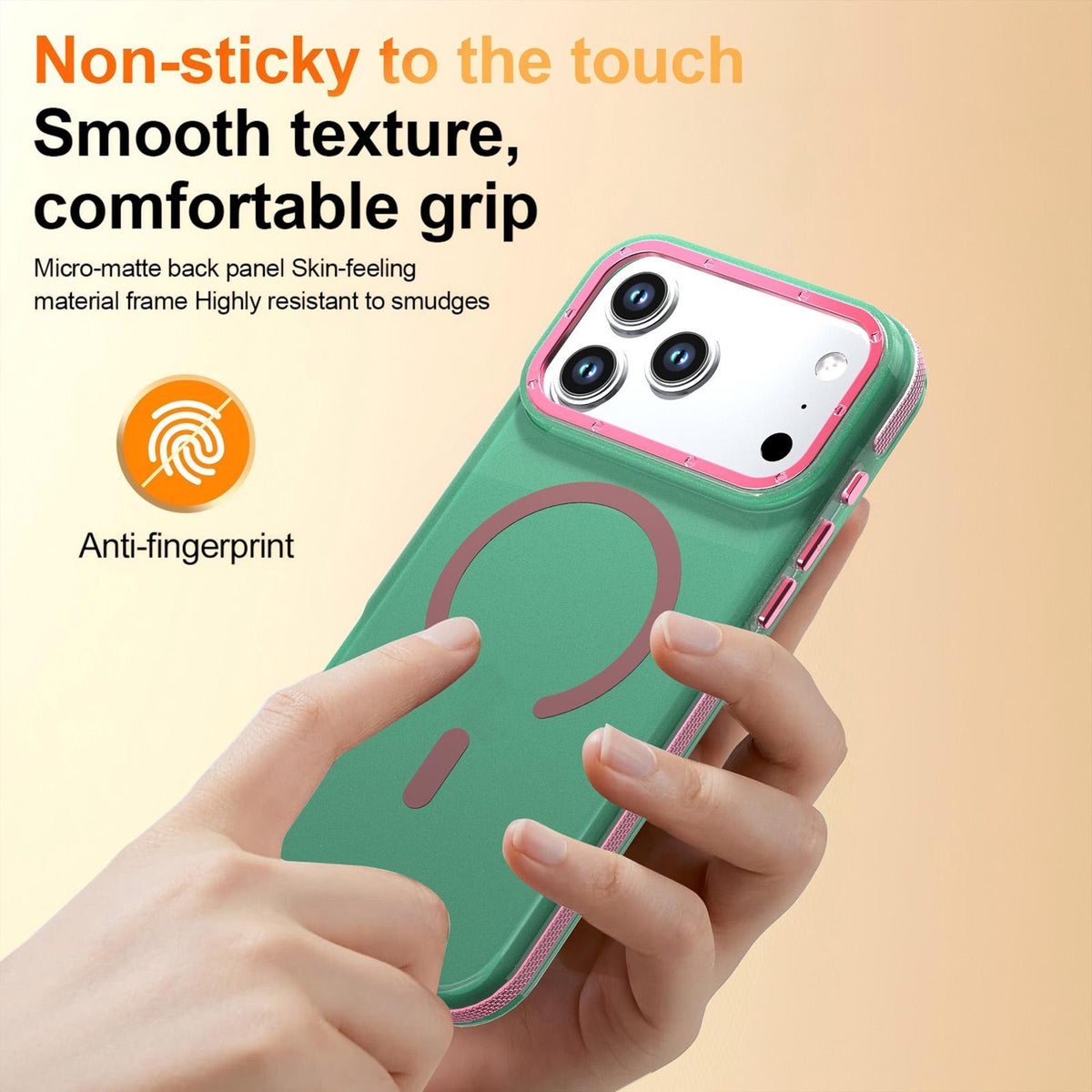 Compatible with iPhone 18 Pro Two-tone Contrast Magnetic Phone Case - Green