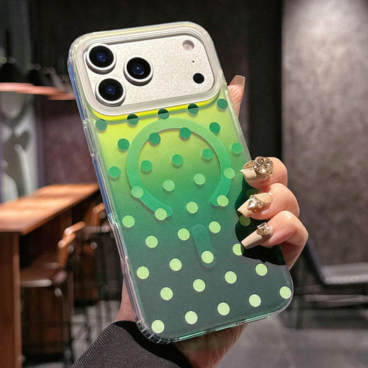 Compatible with iPhone 18 Pro Max Gilded Star River Series Magnetic Phone Case - Green