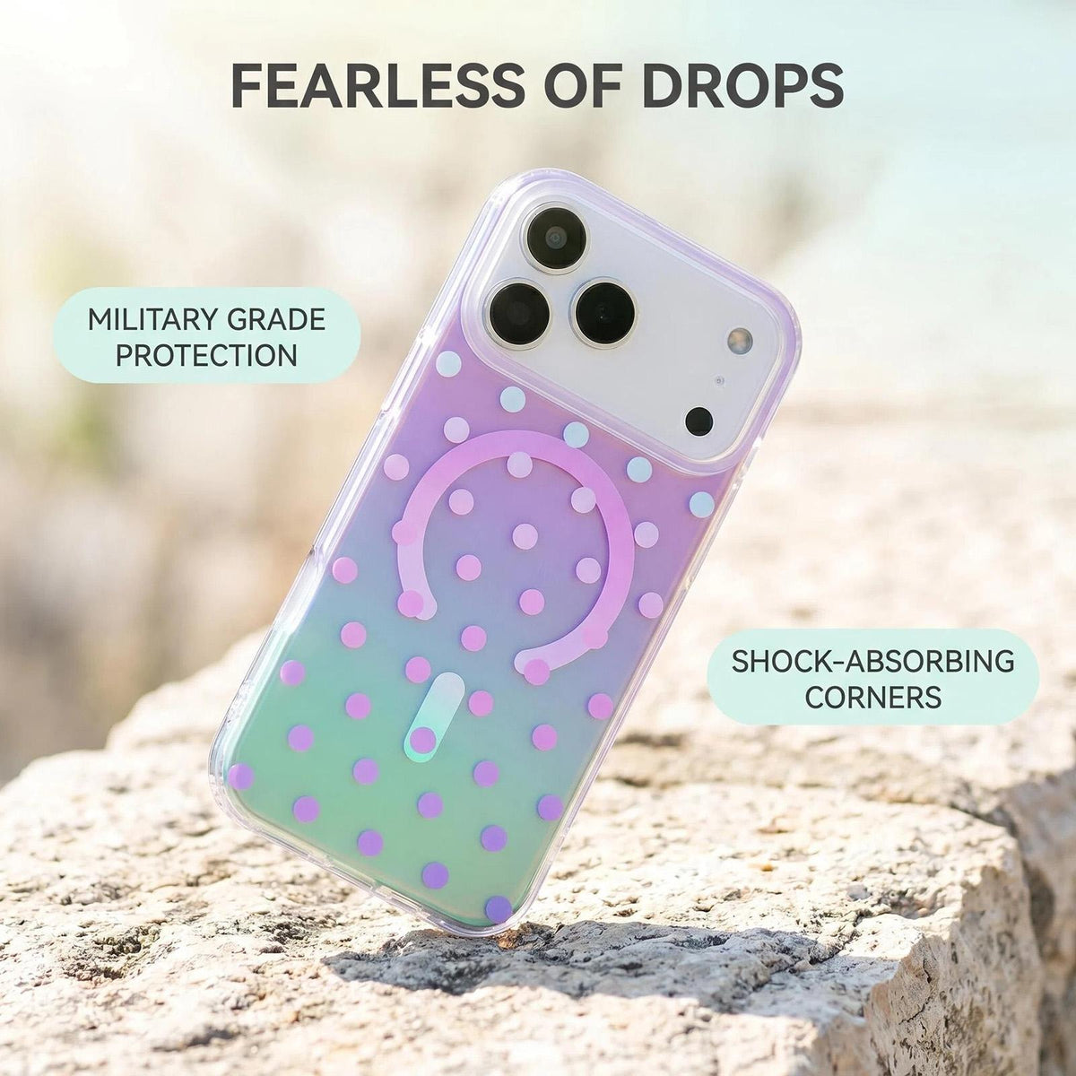 Compatible with iPhone 18 Pro Max Gilded Star River Series Magnetic Phone Case - Purple