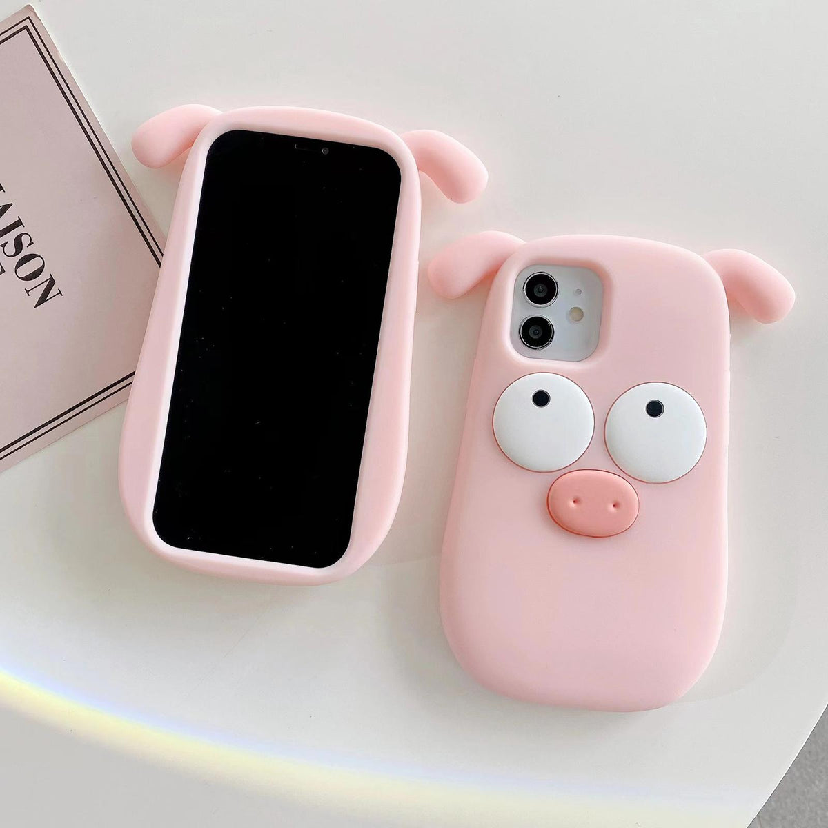 Compatible with iPhone 18 Pro Max & 17 Pro Max Cute Little Pig Silicone Phone Case