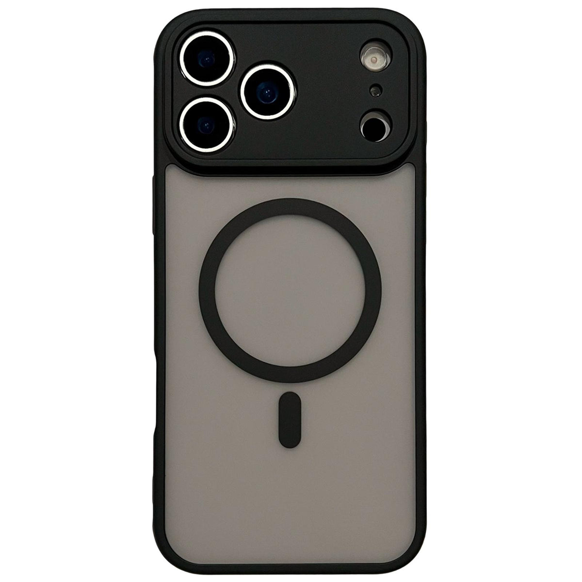 Compatible with iPhone 18 Pro Max MagSafe Magnetic TPU Dual-Layer PC Phone Case - Black