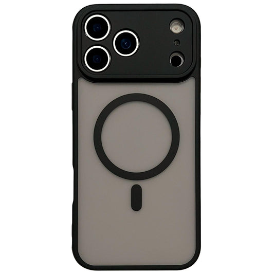Compatible with iPhone 18 Pro Max MagSafe Magnetic TPU Dual-Layer PC Phone Case - Black