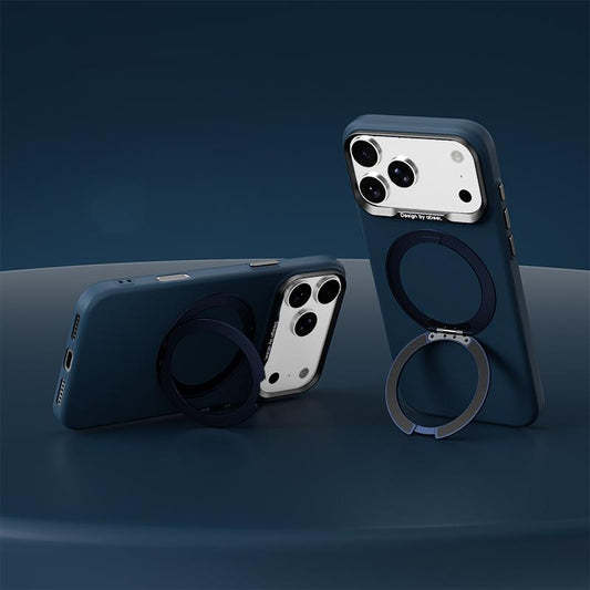Compatible with iPhone 18 Pro Max ABEEL Lightweight Zero Skin Feel Magnetic PC Phone Case with Holder - Blue