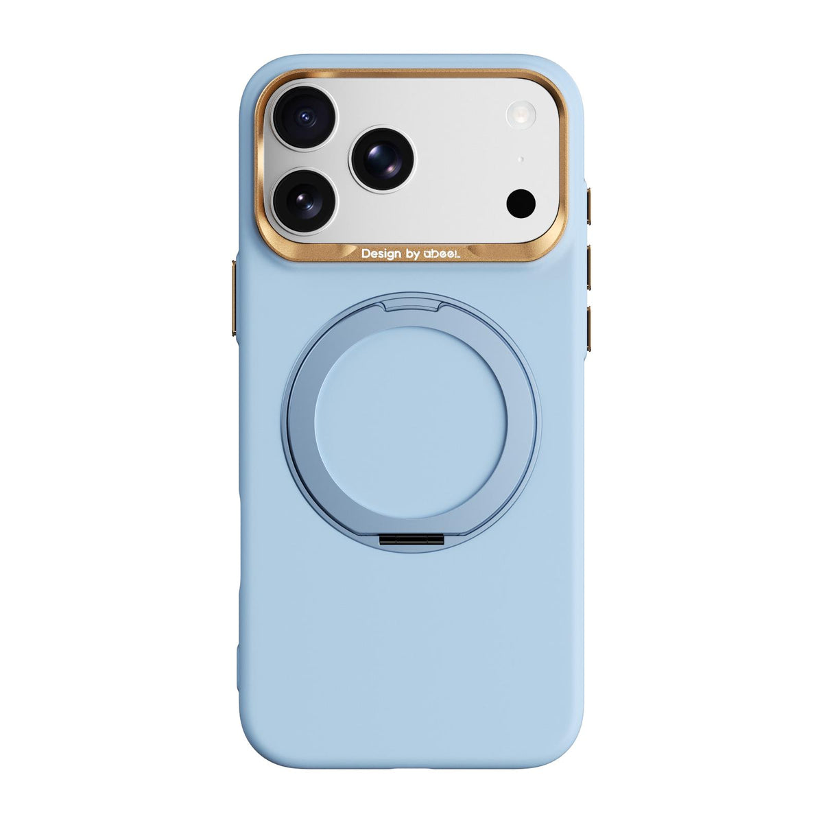 Compatible with iPhone 18 Pro Max ABEEL Lightweight Zero Skin Feel Magnetic PC Phone Case with Holder - Sky Blue