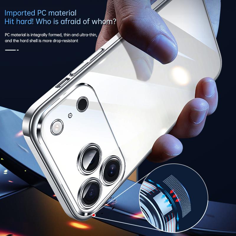 Compatible with iPhone 18 Pro Max SULADA JINGJIA Series Lens Protector Hard PC Phone Case - Orange