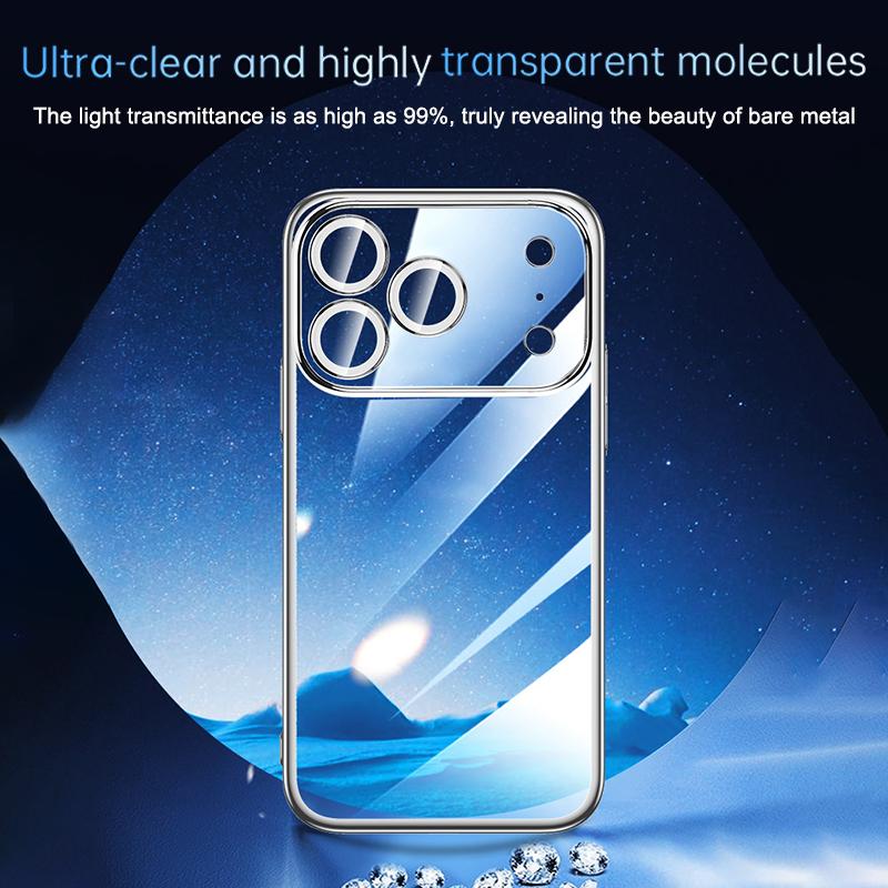 Compatible with iPhone 18 Pro SULADA JINGJIA Series Lens Protector Hard PC Phone Case - Silver
