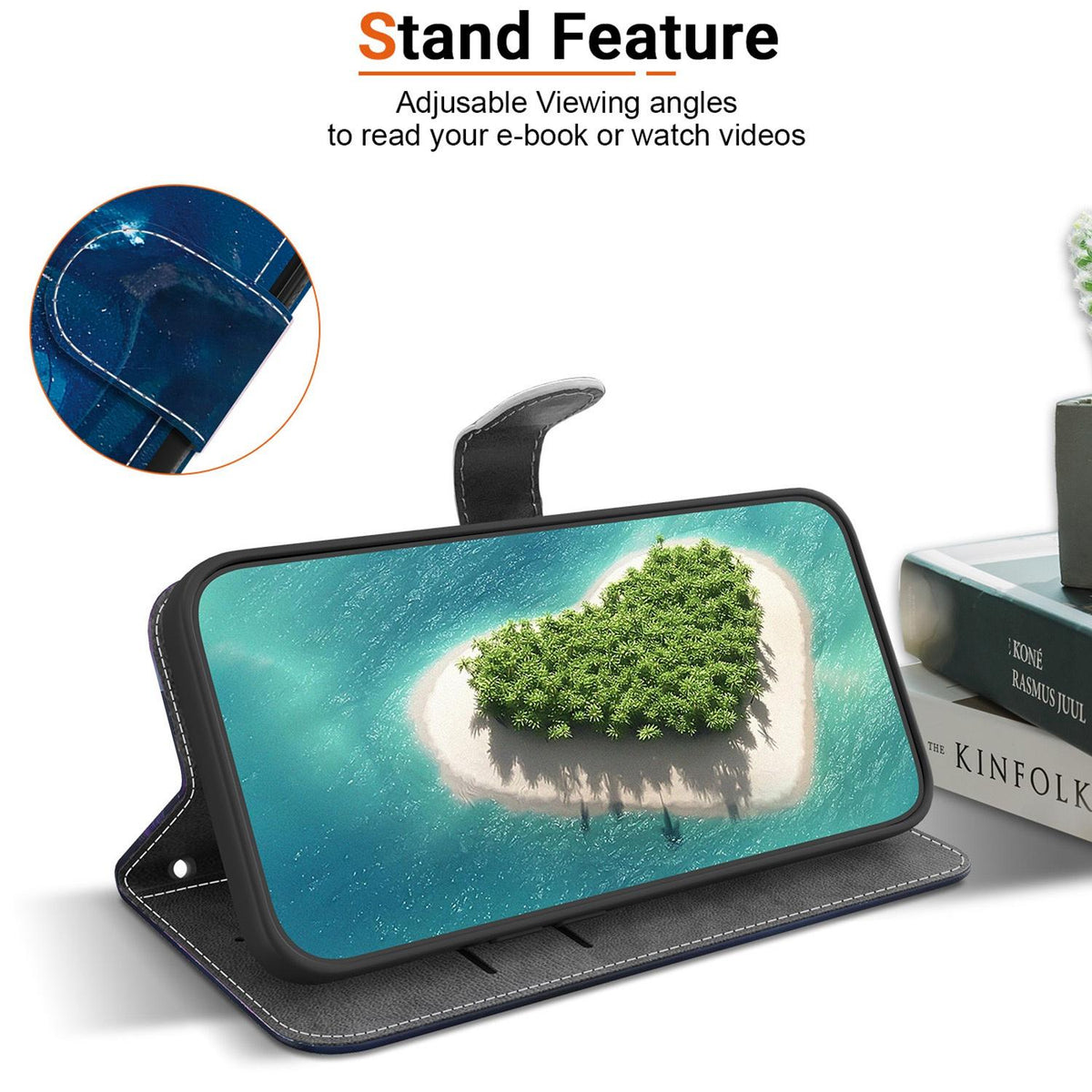 Compatible with iPhone 18 Pro Max Crystal-Texture Painted Vegan Leather Phone Case - Deep-Sea Fluid