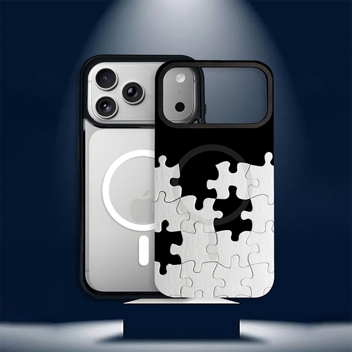 Compatible with iPhone 18 Pro Max & 17 Pro Max Star Cross Detachable Dual Magnetic PC Dual-Layer TPU Phone Case - Puzzles